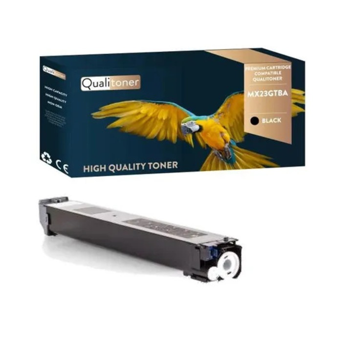 QUALITONER - Toner x1 MX23GTBA Noir kompatibilis a Sharp MX-2010 U MX-2310 F MX-2310 N MX-2310 sorozathoz, MX-2310 U MX-2614 N MX-2616-hoz