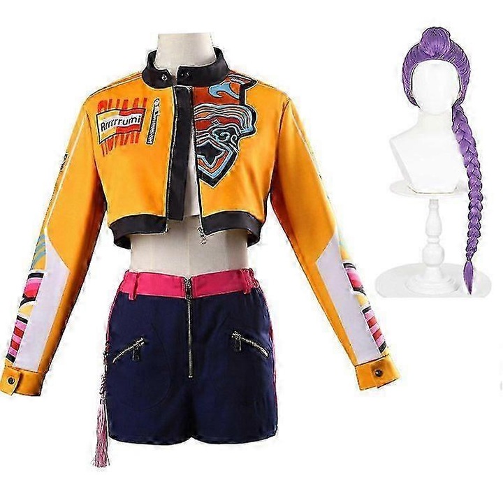 Set costum anime pentru femei, Rumi, streetwear, multicolor, L