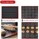 Covoras de Copt 2 in 1, Eclere & Macarons din Silicon, VALA® ECLAIR & Macarons, Micro Perforat pentru Distributie caldura, Fata dubla, Antiaderent, Antiderapant, Termorezistent, 40x30, Negru/Rosu