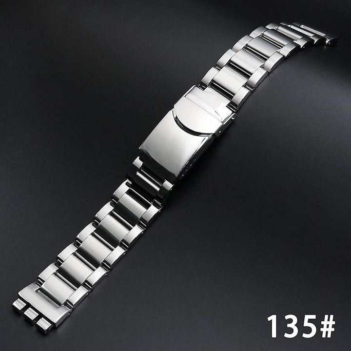 Curea de ceas din otel pentru Swatch YCS YAS YGS IRONY, 17/19mm, culoare otel/negru, lungime 185mm, set