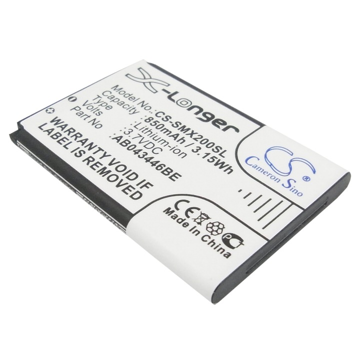 Baterie mobil Samsung, 850mAh, Li-ion, Negru, 49.50x33.80x4.70mm