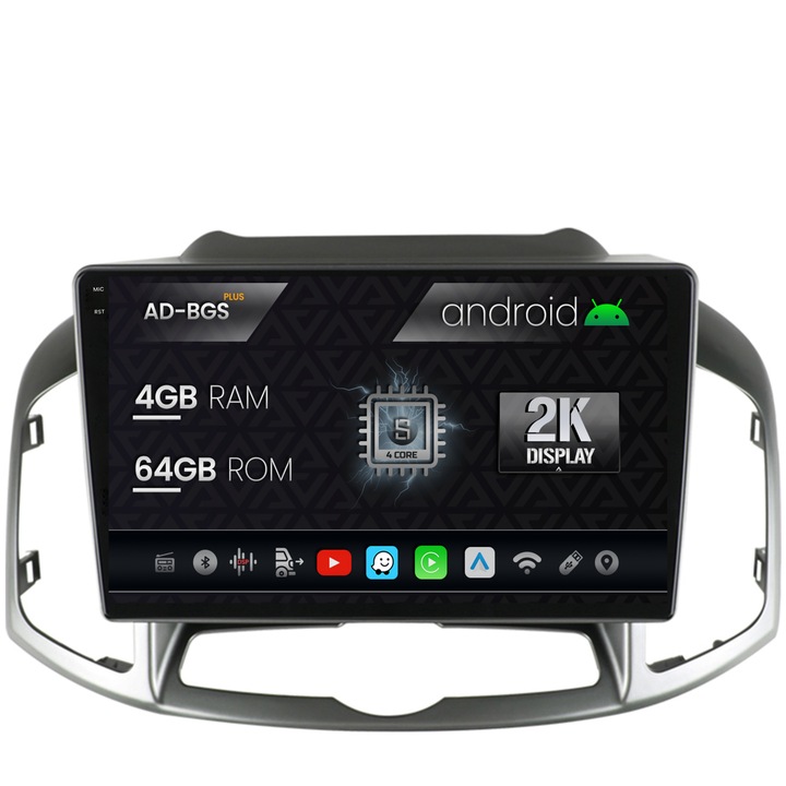 Navigatie Autodrop 2K Chevrolet Captiva (2011-2018), Android OS, S-Quadcore, 4GB RAM, 64GB ROM, 10.36 Inch - AD-BGS100042K, AD-BGRKIT247