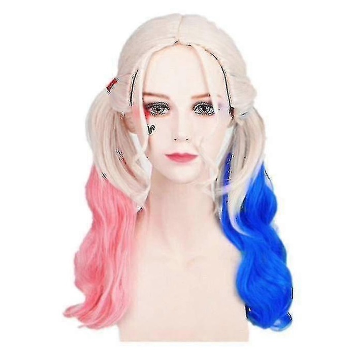 Set costum femei Harley Quinn, masti si costume carnaval, poliester, multicolor, o singura marime