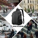 Мъжка Ежедневна Устойчива Раница, Ергономичен Дизайн, Водоустойчив Материал, Отделение за Лаптоп + Множество Пространства, Ежедневен Стил, Перфектен Размер 43x28x16, Употреба: Пътувания, Туризъм & Колеж, Найлон, Черен