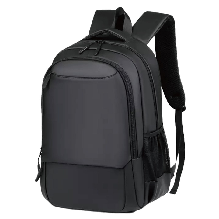 Könnyű Everyday Carry Hátizsák Férfiaknak, Ergonomikus Kialakítás, Vízálló Anyag, Laptoptartó + Több Rekesz, Egyszerű Stílus, Tökéletes Méret 45x31x18, Használat: Ingázók, Utazás, Üzlet & Egyetem, Nylon, Fekete