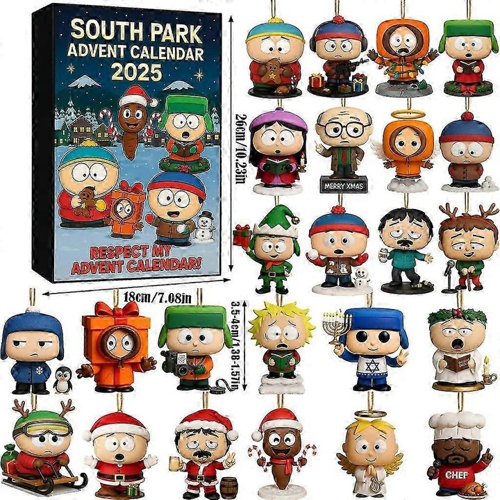 South Park Adventi Naptár 2025, szett, tinédzsereknek, többszínű, 7-14 éveseknek