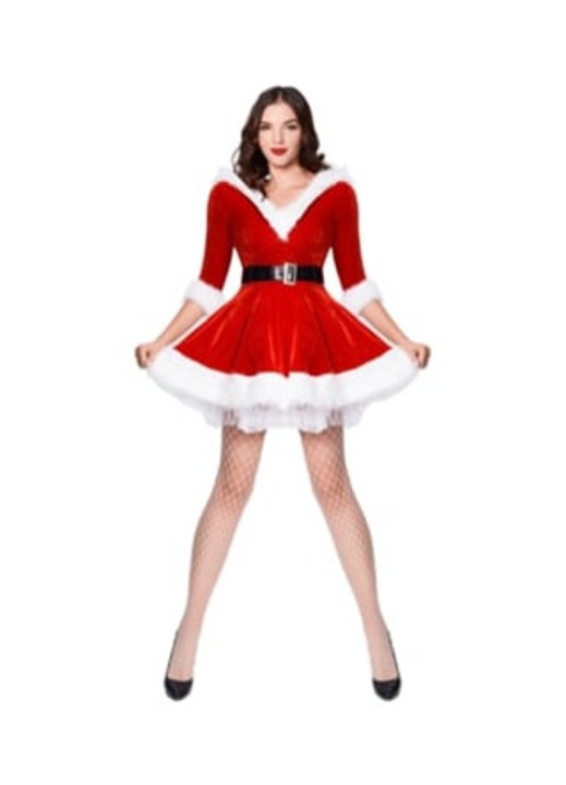 Rochie de Craciun, rosu, de petrecere, L INTL