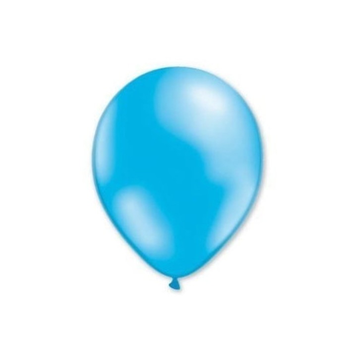 20 db gyöngyházfényű latex lufi készlet, 30 cm, égszínkék