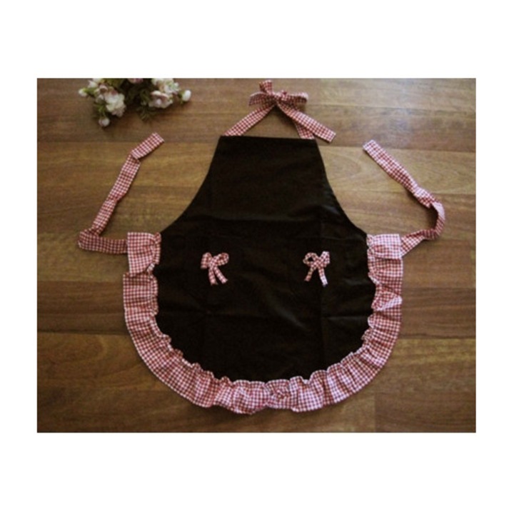 Sorturi bucatarie si gratar, sort pentru copii, ajustabil, cu 2 buzunare, volane cu fundita, multicolor