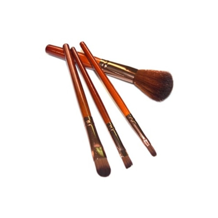 Set pensule machiaj, 4 bucati, pentru incepatori