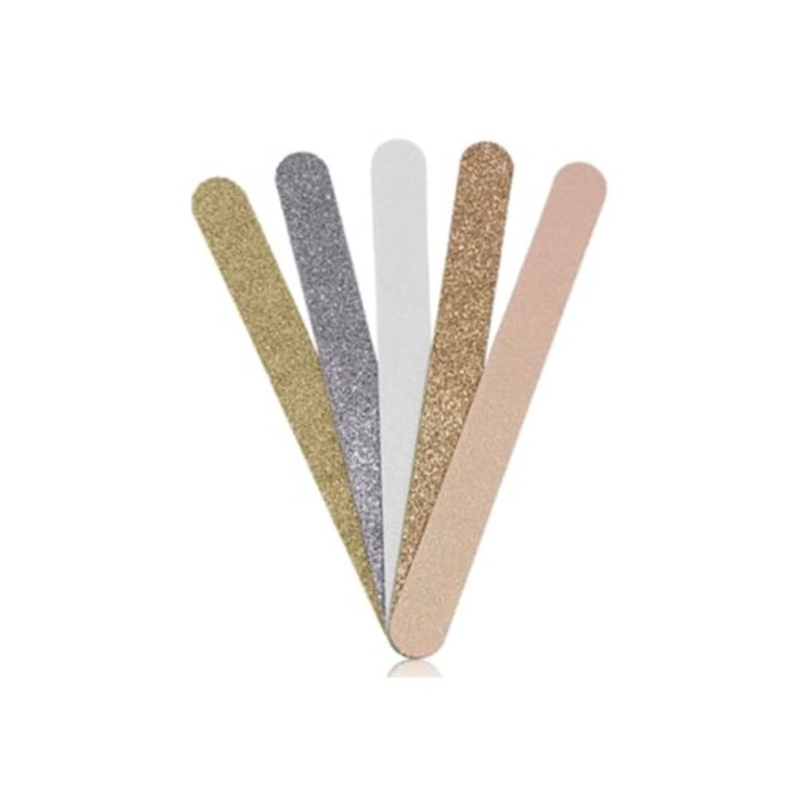Pile cosmetice cu glitter colorat, set de 2, double sided.