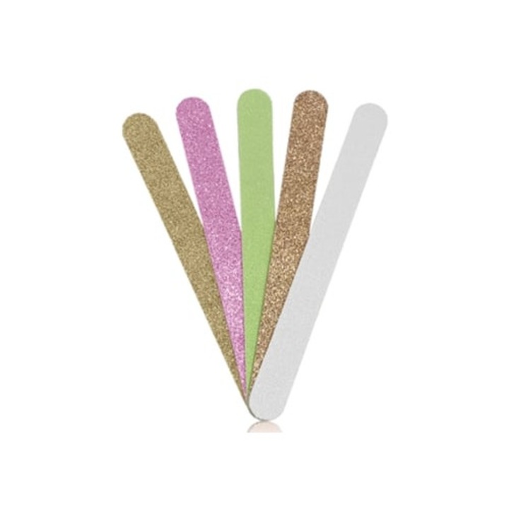 Pile cosmetice cu glitter colorat, set de 3, pentru manichiura si pedichiura, dimensiune 1x1cm