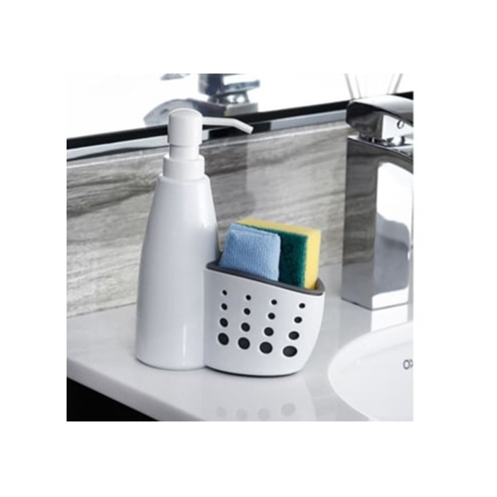 2 az 1-ben folyékony mosószer adagoló, tárolódoboz, szivacstartó, többszínű