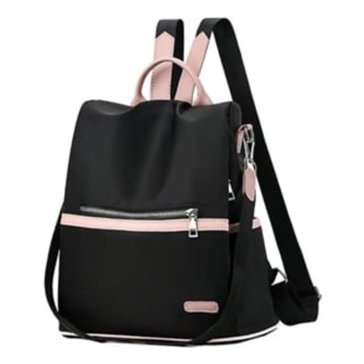 Fekete női táska, alkalmi, nagy kapacitású, multifunkcionális