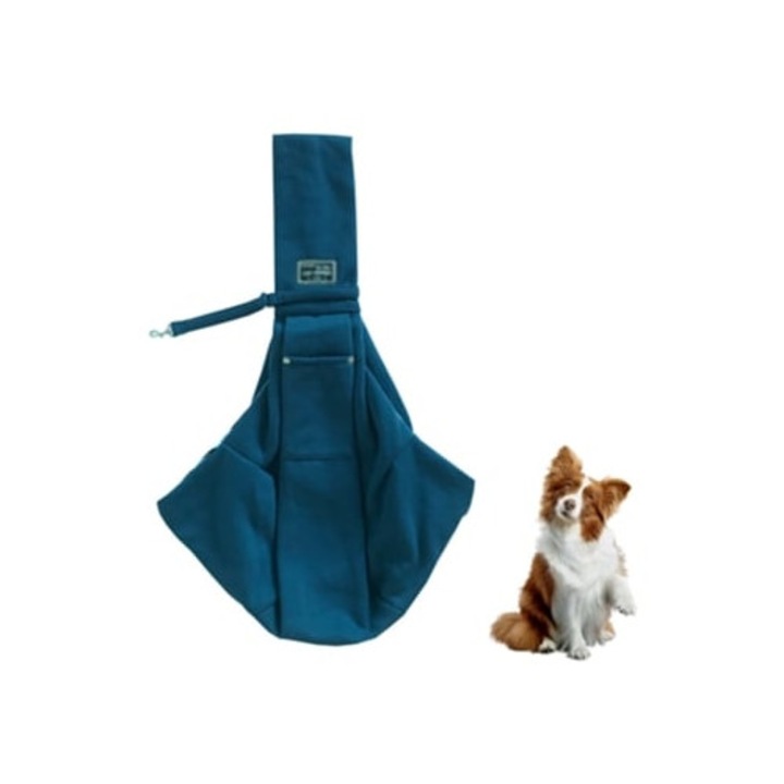 Geanta de transport reversibila pentru animale, design moale, pentru caini mici si pisici, multicolor