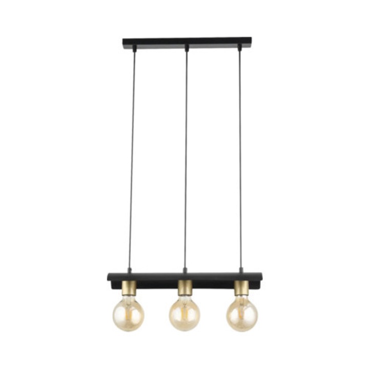 Лампа Deal E27 max. 3x60W, черна/златна