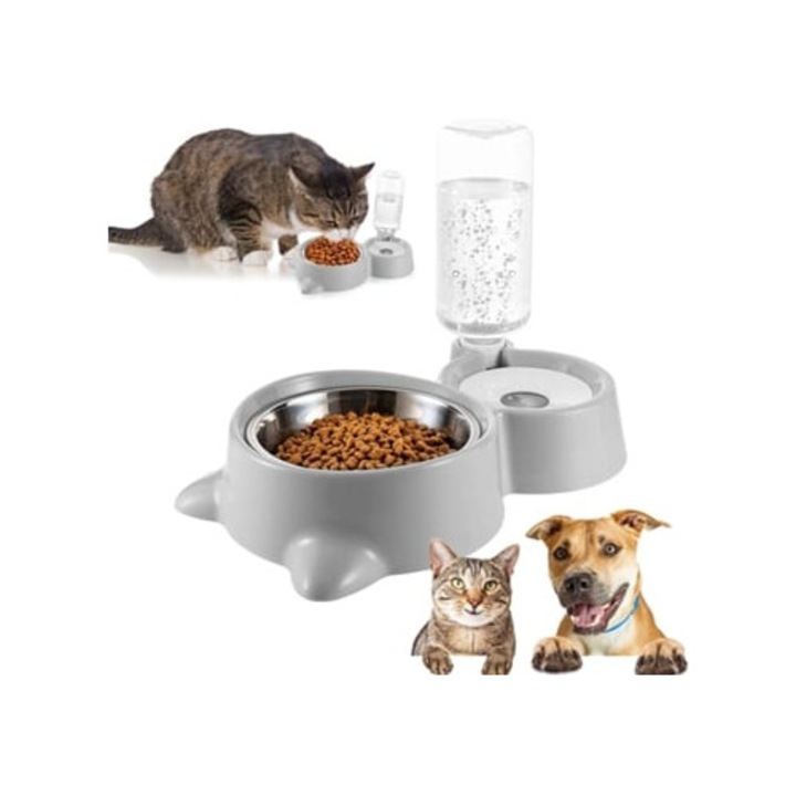 Set 2 piese haine pentru caini, pulover solid, iarna, M