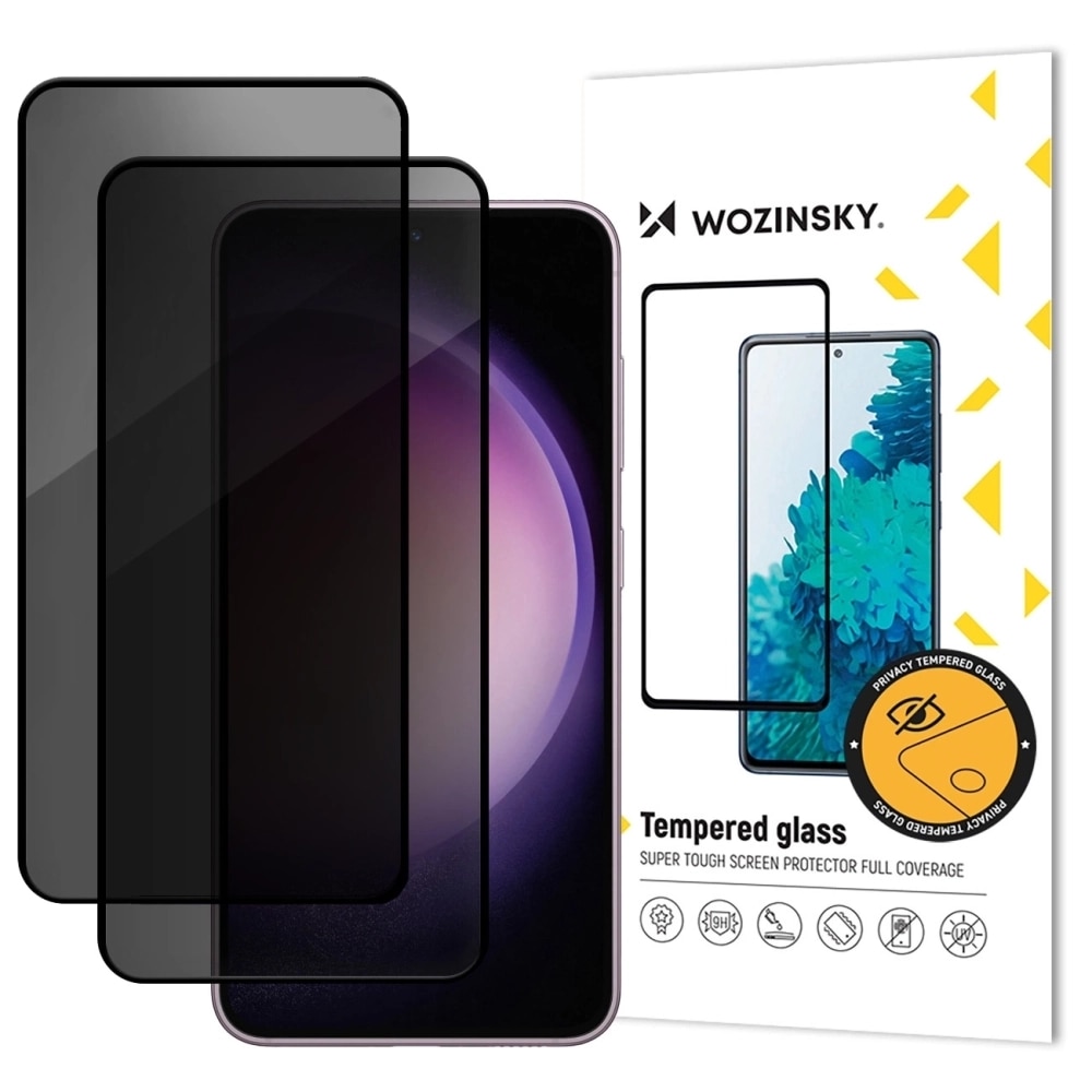 Set 2 folii sticla securizata Wozinsky Privacy Glass compatibile cu Samsung Galaxy A57 5G, Negru