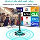 Цифрова телевизионна антена с усилвател, XPQKDC, 200 мили, 4K, черна, за вътрешна употреба