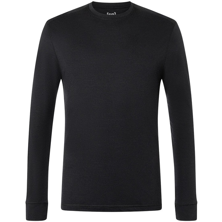 Supernatural, Мъжка блуза от смес от вълна TUNDRA175, цвят черен, Черен