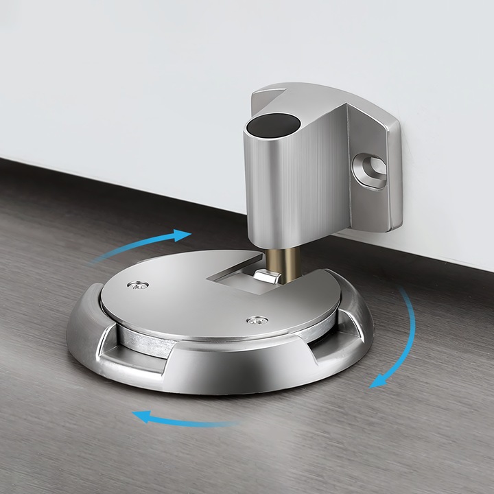 Opritor de Usa Mecanic, DEYKAY, Vine cu banda adeziva dublu fata 3M si lipici fara unghii, Anti-coliziune, Rezistent la aspiratie, Rezistent la vant, argint