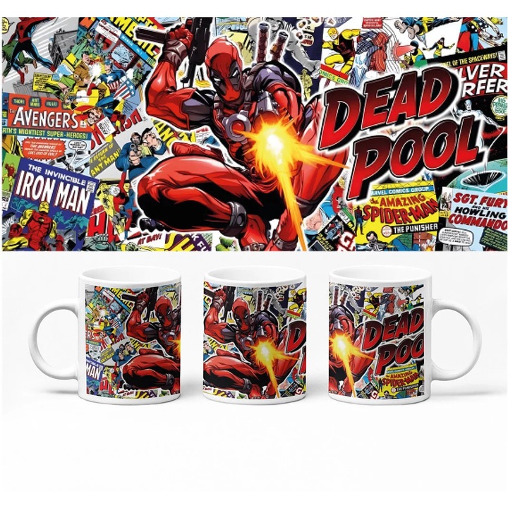 Cană D&B BG10016 Deadpool 300 ml Alb 1 Bucată