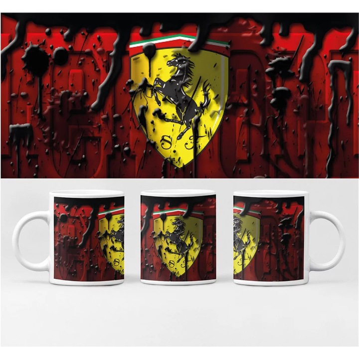 Cană D&B Ferrari 300 ml Alb