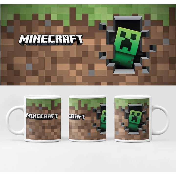 D&B Bögre BG10117 Minecraft 300 ml Fehér 1 Darab