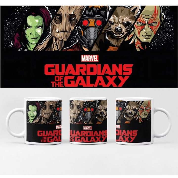 D&B Cană BG10164 Guardians Of The Galaxy 300 ml Alb 1 Bucată
