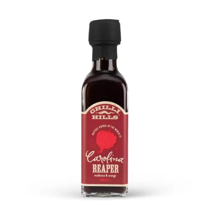 Sos picant Chilli Hills Carolina Reaper, 100ml, aroma de dude negre si portocale