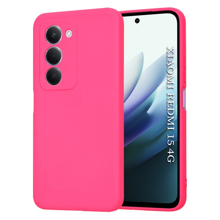 Husa pentru Xiaomi Redmi 15 4G / Redmi 15 5G - Techsuit SoftFlex - Hot Pink