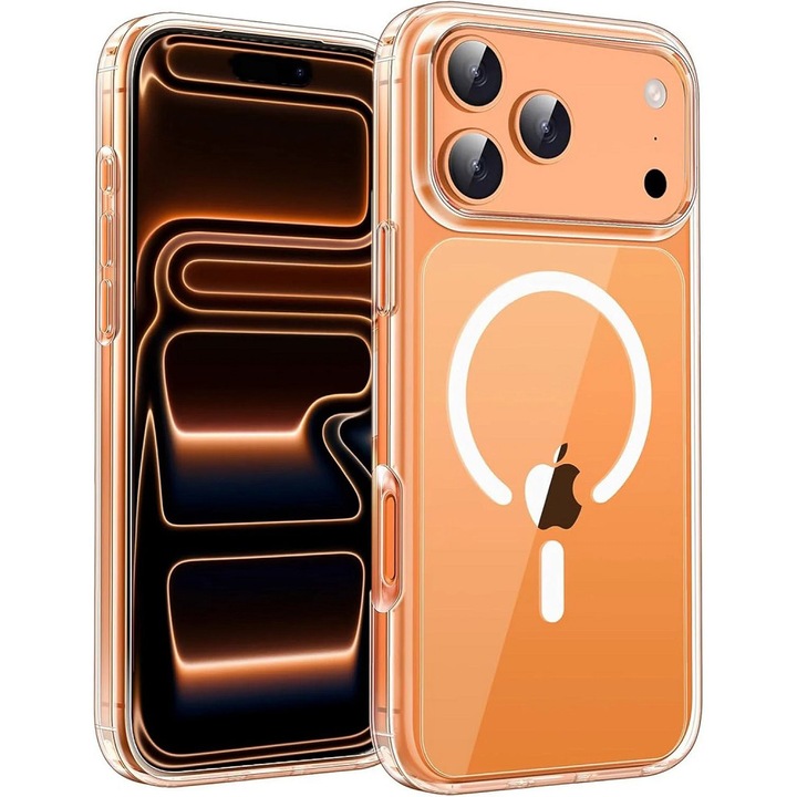 iPhone 17 PRO készülékhez MagSafe-kompatibilis Clear Mag Cover (MID) tok, átlátszó