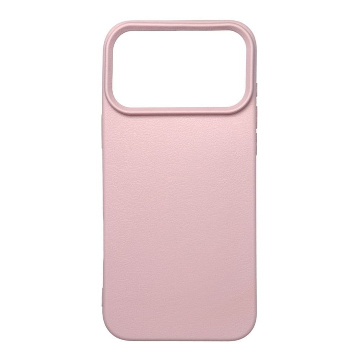 Husa Skin silicon, Compatibil cu Apple iPhone 17 Pro, Protectii camere, Texturat, Roz Pal