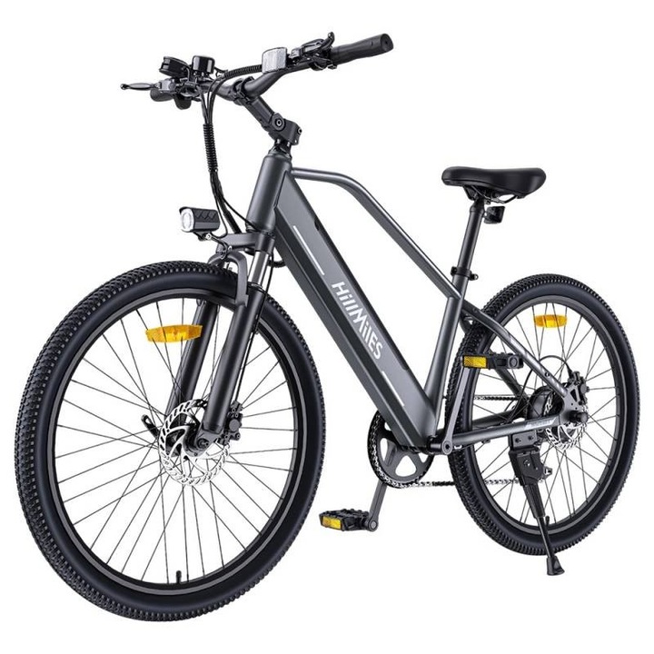 Bicicleta Electrica Hillmiles MileTrail 1 Pentru AdultI, Motor De 250w, Baterie De 36v13ah, Bicicleta Electrica Cu Anvelope Groase De 26"