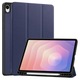 Husa tabletă Gigapack, tip stand, aspect piele, flip activ, deschidere laterală, trifold, suport de birou, suport pentru stylus, albastru închis, compatibil cu: Samsung Galaxy Tab S11 5G, SM-X736B, / Galaxy Tab S11 WIFI, SM-X730
