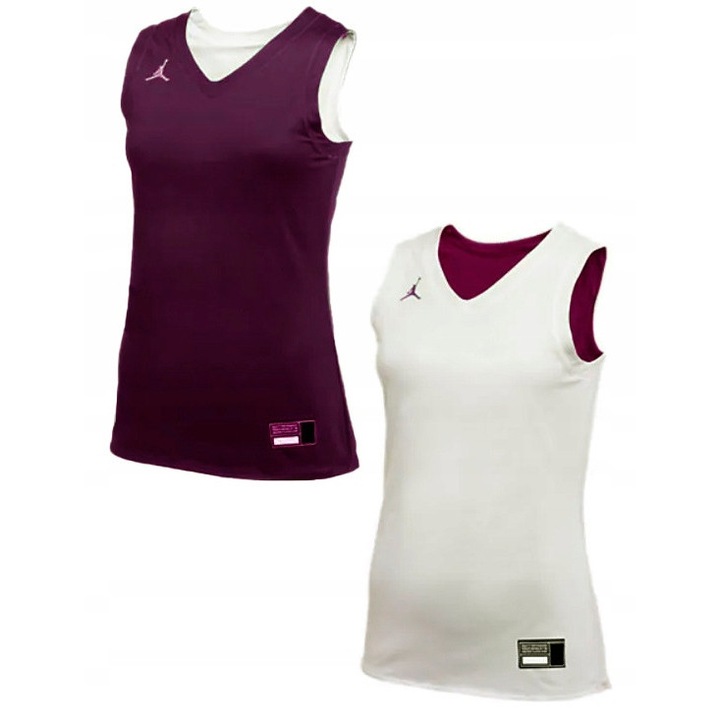 Nike Air Jordan Dri-FIT kifordítható női póló, piros-fehér, Fehér/Bordó