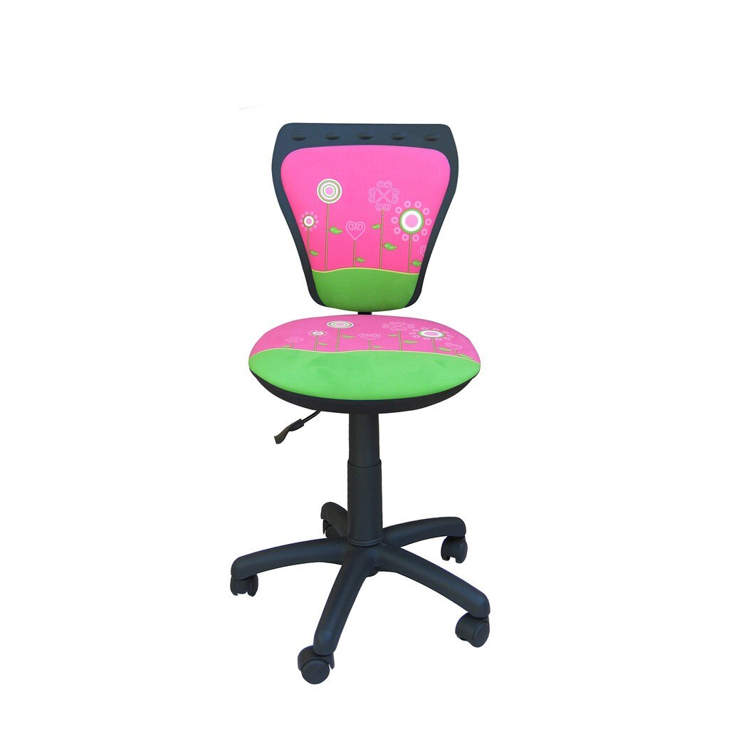Scaun birou copii MINISTYLE GTS FLOWERS, stofa fantasy cu model