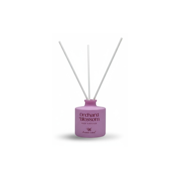 Aroma Land szobaillatosító, Gyümölcsöskert virágzás, 100ml, virágos illat, üvegflakon rattan pálcikákkal