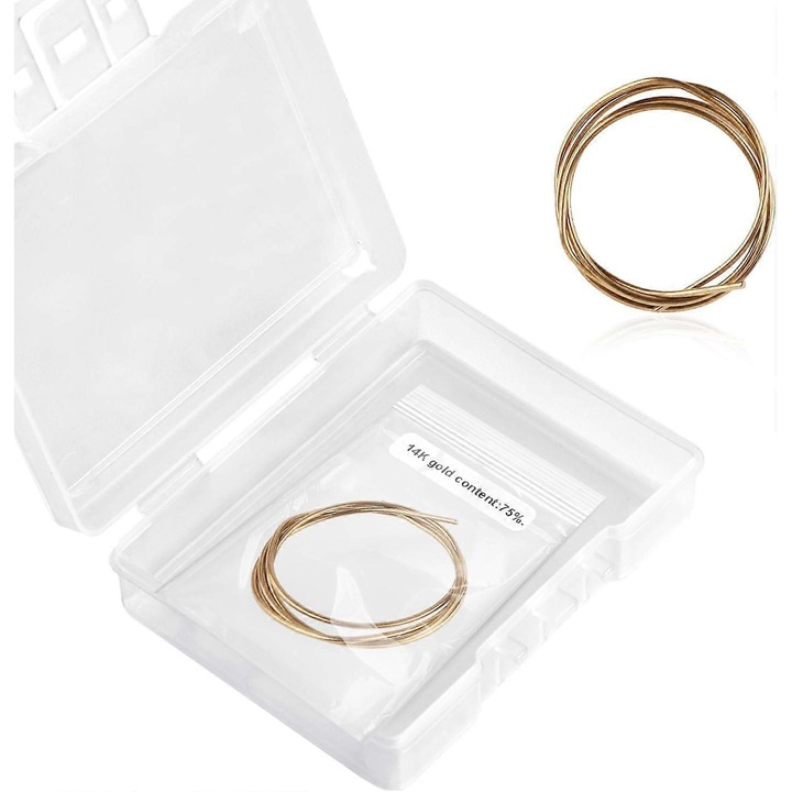 Forrasztóhuzal, 14k arany, 16cm, 0.5mm
