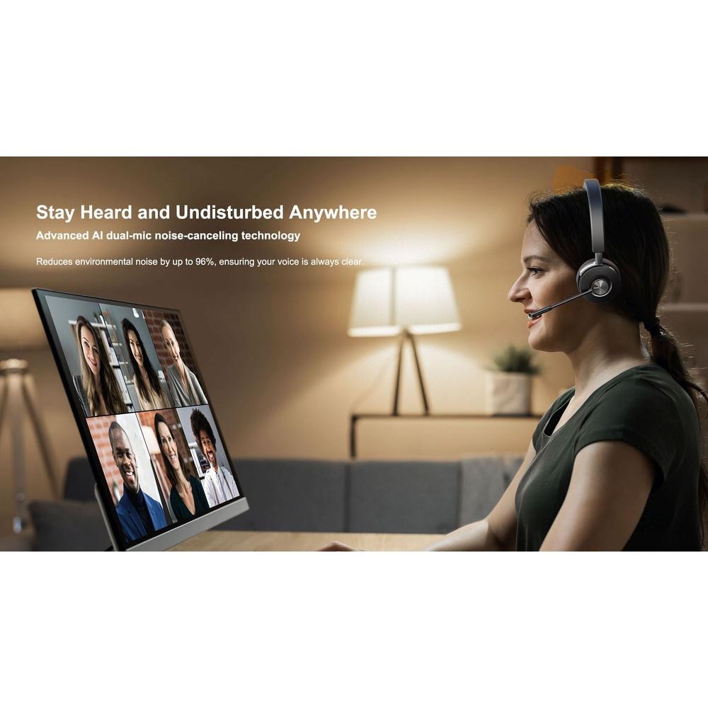 Căști Bluetooth HD pentru birou hameco HS-8092DEA-BT - ACUM CU SUPORT ȘI ADAPTOR BT CADOU