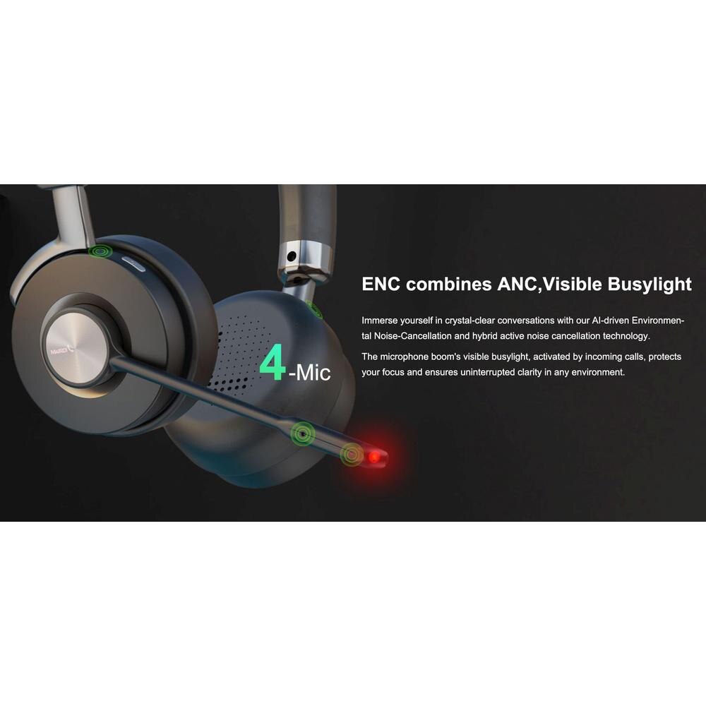 Căști Bluetooth HD pentru birou hameco HS-8092DEA-BT - ACUM CU SUPORT ȘI ADAPTOR BT CADOU