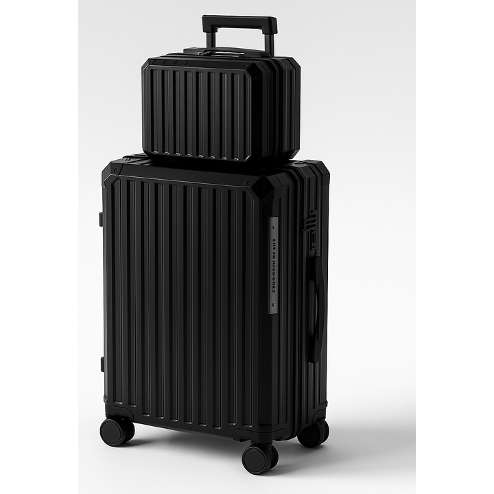 Set trolere 2 in 1, ABS premium, roți pivotante 360, 50x30x76cm