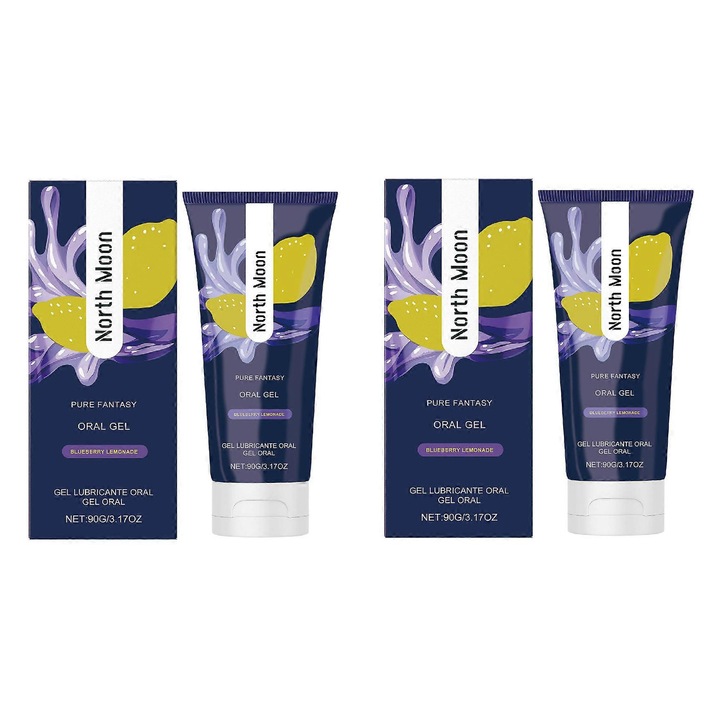 Szájápoló gél a reflex csökkentésére és a száj hidratálására, gyümölcsös ízű, 90g, North Moon, 2 darabos szett