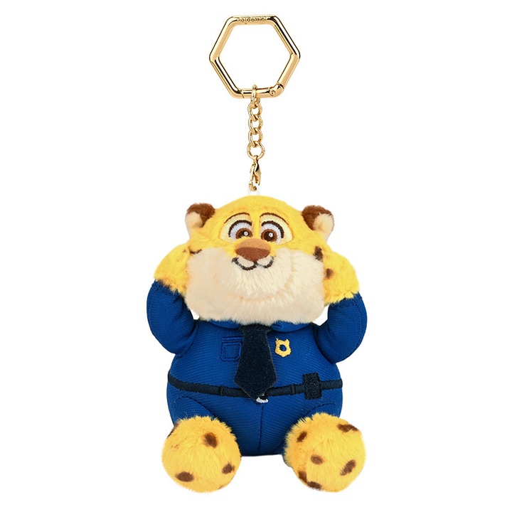 Breloc cu design leopard, 10cm, material plush premium