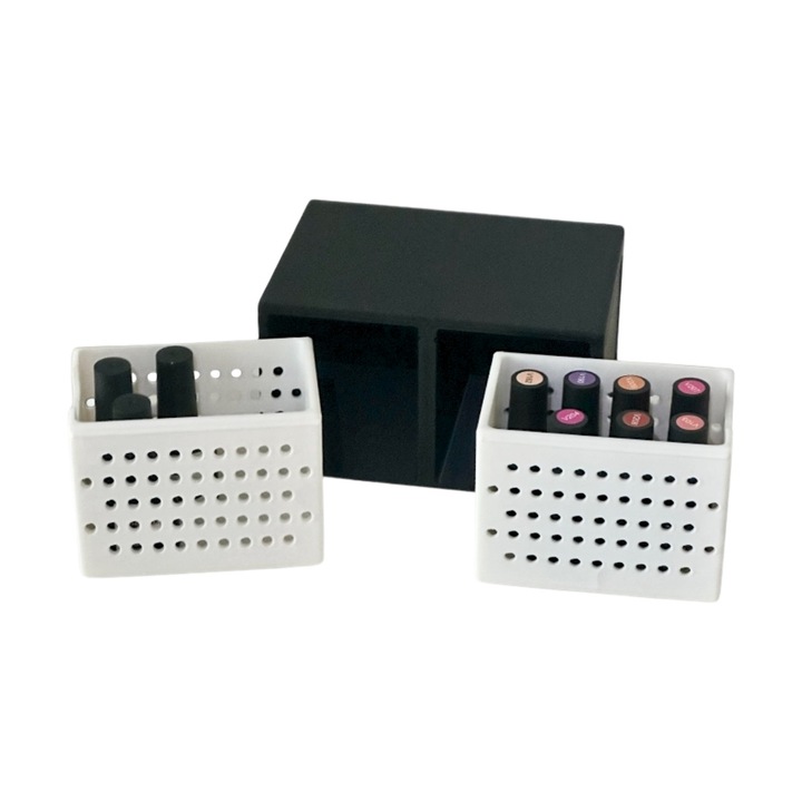 Organizator multifunctional cu sertare, ideal pentru oje, rujuri si accesorii machiaj