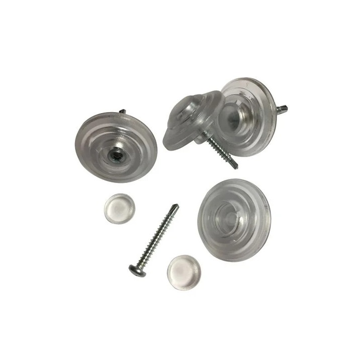 Suruburi pentru policarbonat Bilka, 9.5x38mm, zinc lucios, set 10 buc