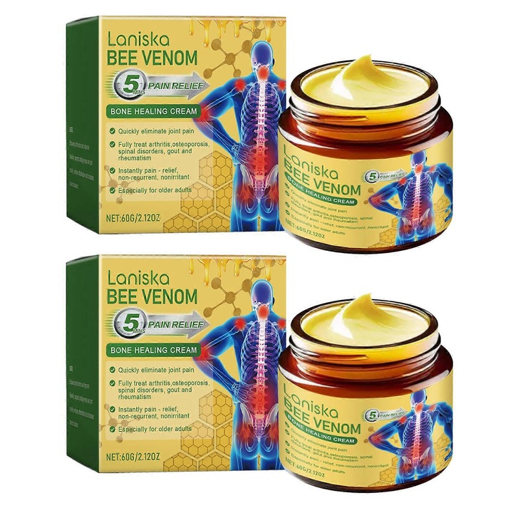 Ízületi ápoló krém méhméreggel, 2 darabos készlet, 60g