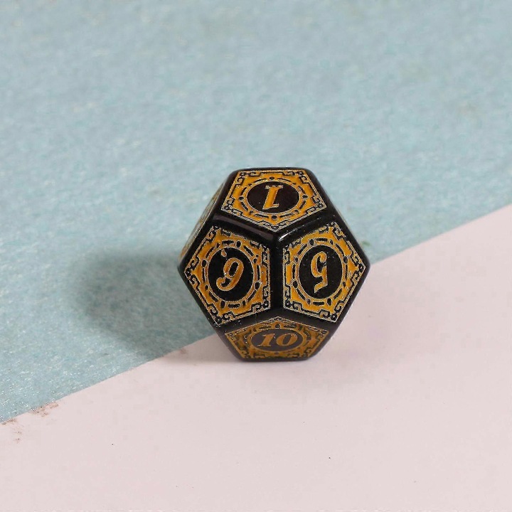 10 db többszínű akril poliéder kocka készlet, 9mm