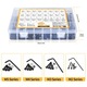 Set 1225 suruburi hexagonale, M2 M3 M4 M5, Cutie Depozitare Transparenta, pentru Reparatii Auto, Electronice, Motoare, Proiecte DIY si Constructii, Negru