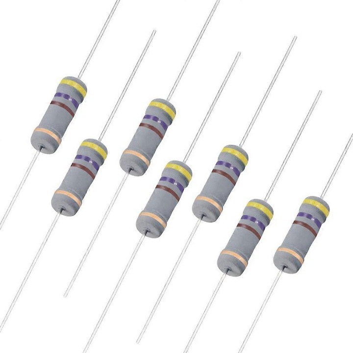 Rezistor carbon 2W 470 Ohm set 50 bucati, performanta fiabila, toleranta precisa